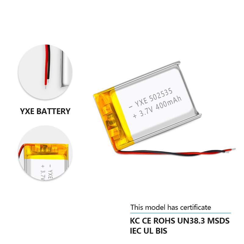 3.7 V Li-ion Battery 502535-400mah